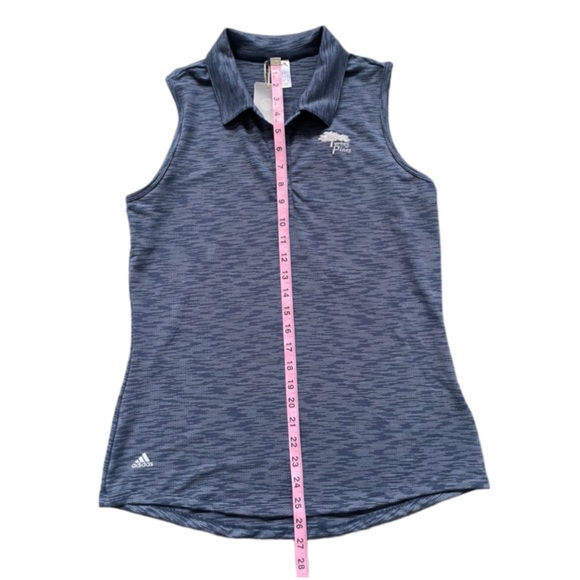 Adidas Space Dye Torrey Pines Sleeveless Golf Shirt Size Medium NWT - Picture 9 of 10